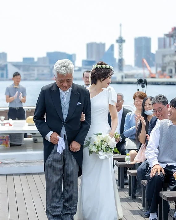 「船上BBQ」東京湾クルーズウェディング